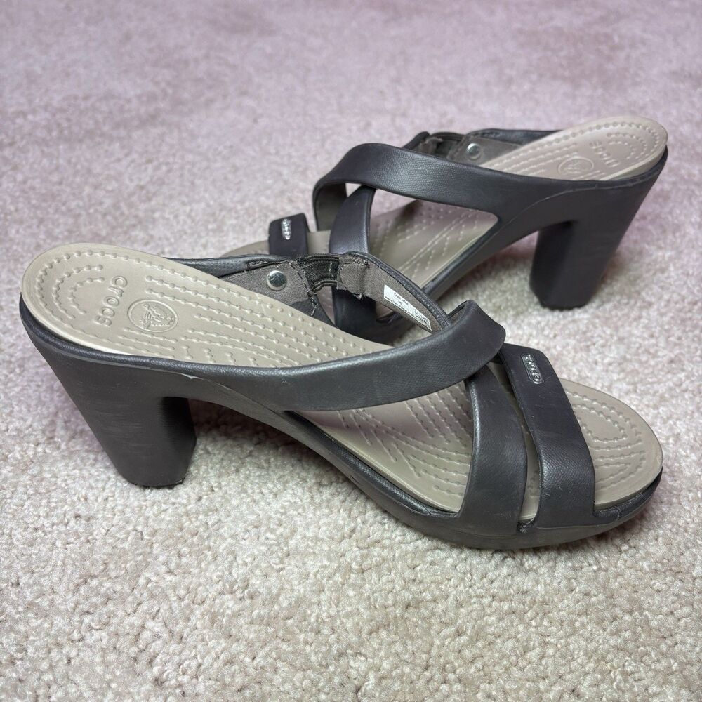 Crocs Cyprus IV Brown Heels Women's Size 6 Model 14558